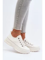 Dámské tenisky na masivní podrážce Big Star model 21653744 Bílé - Big Star Shoes Dámské tenisky na masivní podrážce Big Star model 21653744 Bílé - Big Star Shoes