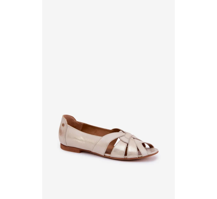 Kožené Baleríny S   Zlatá model 21692623 - Maciejka