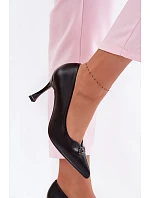 Podpatky s ozdobným detailem Vinceza 62291 Černé