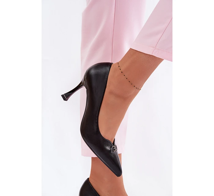 Podpatky s ozdobným detailem Vinceza 62291 Černé