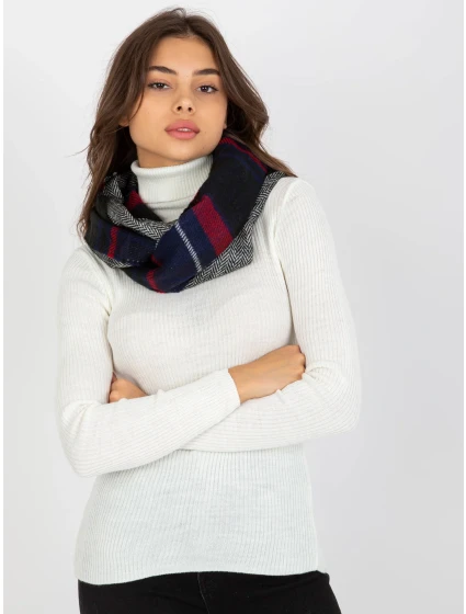 Tunelová šála AT KM 1402.20 tmavě modrá červená