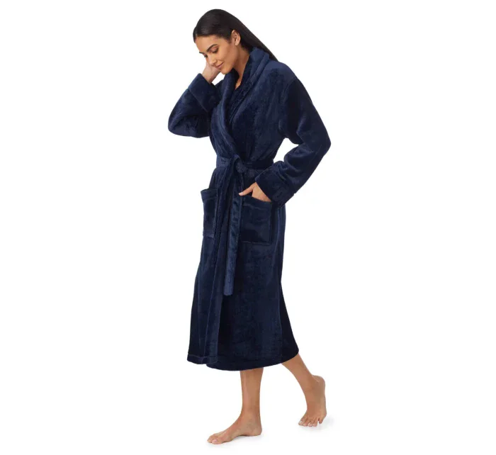 Dámský župan YI2022688F 400 tm. modrý - DKNY