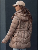 Dámský prošívaný zimní kabát BLOOM camel FashionStreet TY4536