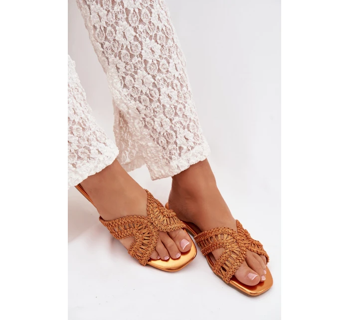 Dámské ploché oranžové pantofle model 22032000 - Boto