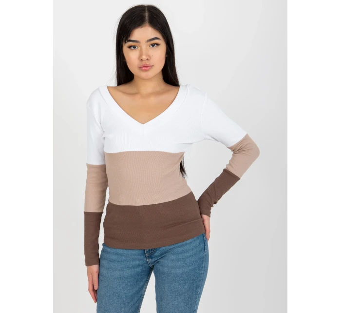 Halenka RV BZ 8429.18P bílo-hnědá Halenka RV BZ 8429.18P bílo-hnědá