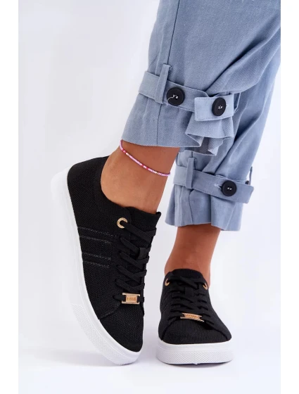 Dámské šněrovací tenisky černé Etna Dámské šněrovací tenisky černé Etna