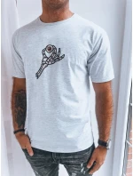 Světle šedé pánské tričko s potiskem od Dstreet model 21969422 - FashionStreet