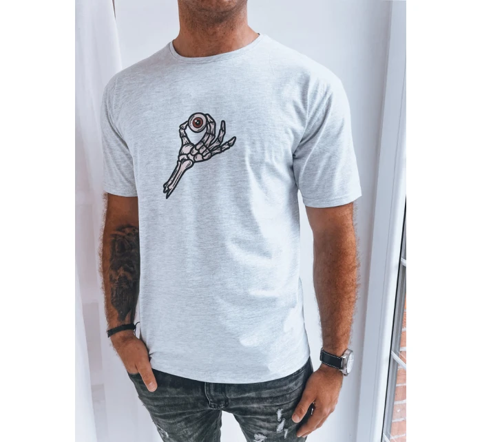 Světle šedé pánské tričko s potiskem od Dstreet model 21969422 - FashionStreet
