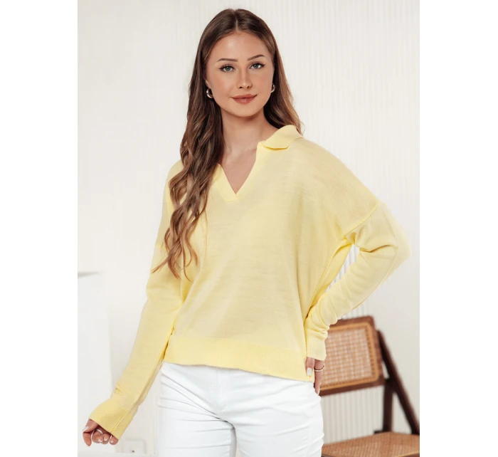 Dámský oversize svetr VISTILLA lemon FashionStreet MY2415