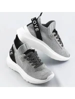 Stříbrné dámské nazouvací tenisky sneakers (LL66-3SP) Stříbrné dámské nazouvací tenisky sneakers (LL66-3SP)