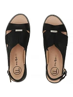 Dámské černé kožené sandály model 22135973 - FILIPPO