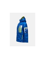 Pánská péřová bunda PEAK PERFORMANCE M Helium Aop Utility Down Hood, modrá barva
