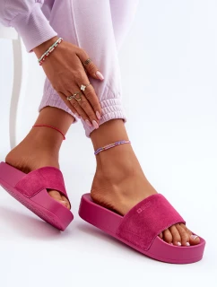 Dámské žabky na platformě z semiše Big Star model 21655533 fuchsie - Big Star Shoes