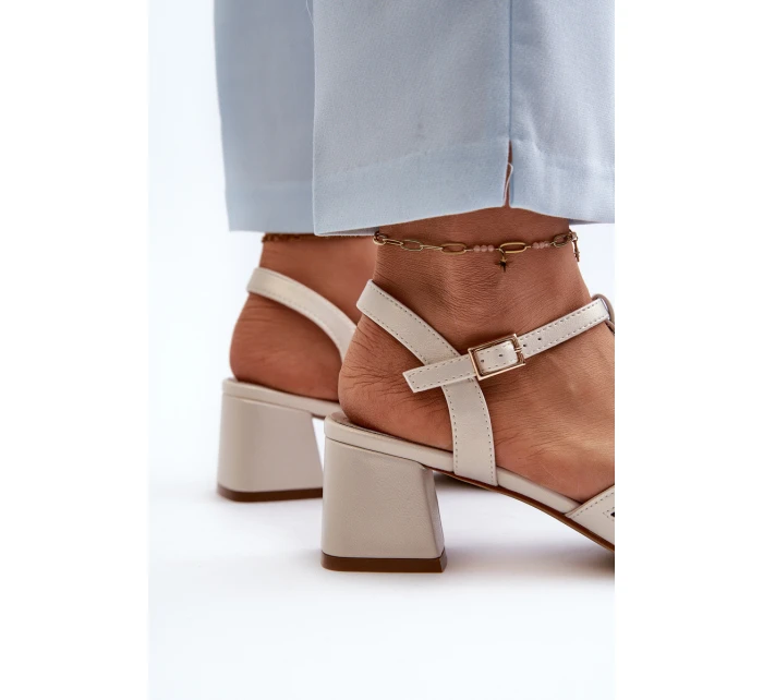 Lakýrované dámské sandály na podpatku Sergio Leone SK880 černé