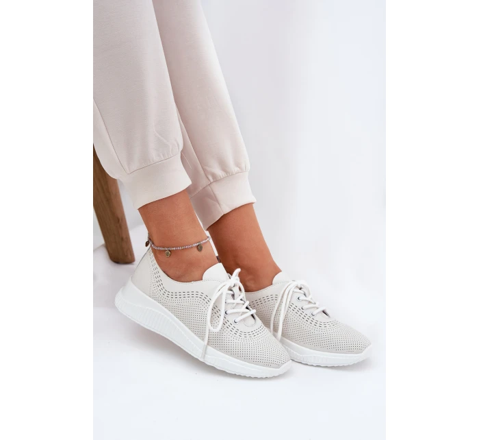 Dámské Kožené Sportovní Boty Vinceza 79532 Bílé Dámské Kožené Sportovní Boty Vinceza 79532 Bílé