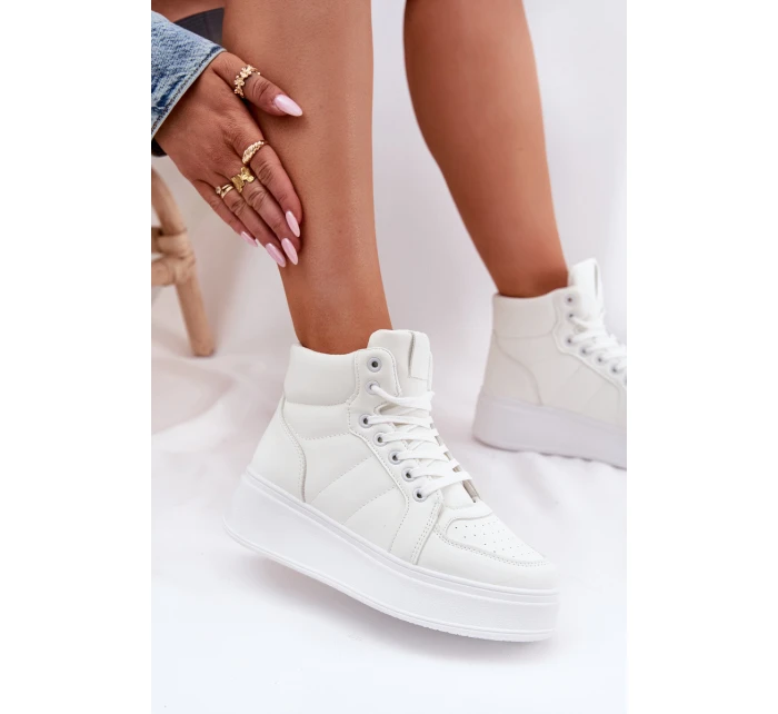 Vysoké dámské tenisky na platformě bílé Tillive Vysoké dámské tenisky na platformě bílé Tillive