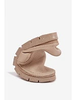 Dámské nazouvací kožené polobotky model 22100741 Béžové - Maciejka Dámské nazouvací kožené polobotky model 22100741 Béžové - Maciejka