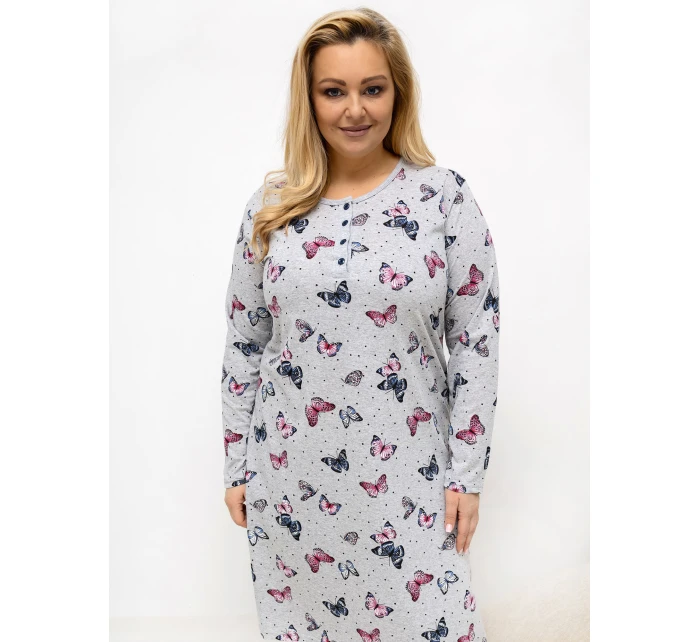 DU KN noční košile FP 601.85 šedá DU KN noční košile FP 601.85 šedá