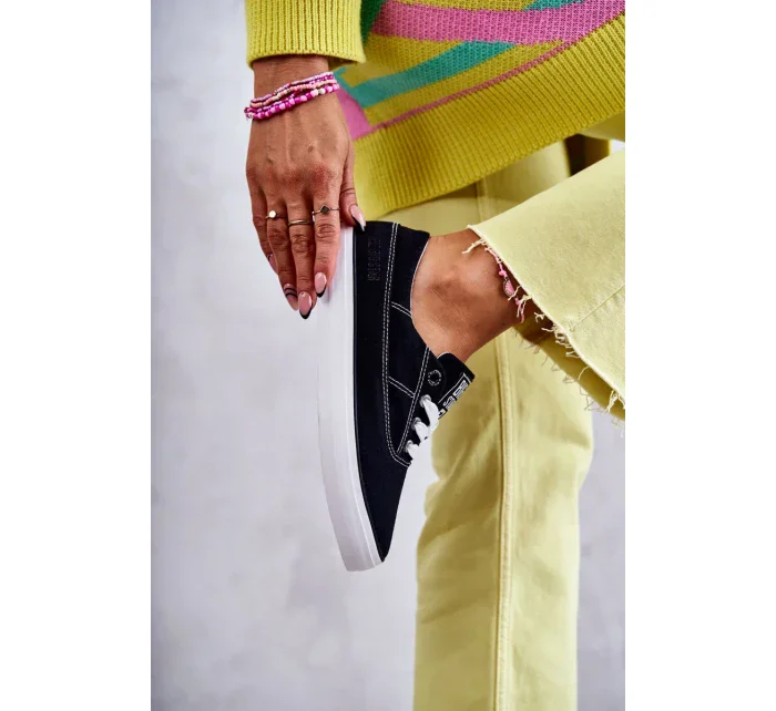 Dámské látkové tenisky Big Star KK274019 Černá Dámské látkové tenisky Big Star KK274019 Černá