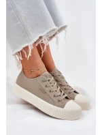 Dámské plátěné tenisky na platformě Big Star – šedé Dámské plátěné tenisky na platformě Big Star – šedé