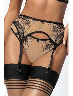 Podvazkový pás V-10802 béžovo-černý - Axami