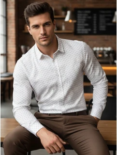 Pánská bílá košile FashionStreet DX2437