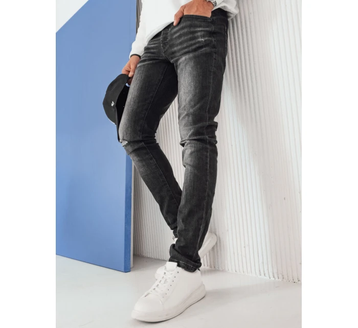 Pánské černé džínové kalhoty FashionStreet UX4243