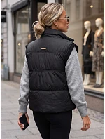 Kamizelka damska pikowana ze stójką czarna model 22354106 - FashionStreet