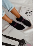 Dámské kotníkové ponožky „PROSECCO MOOD“ – černé