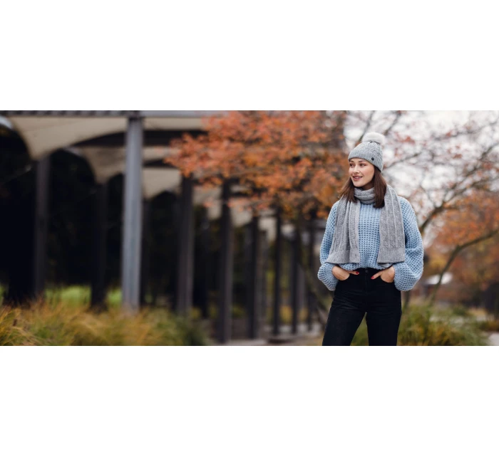 Dámský set šály a čepice Vuch Sheron Set Grey