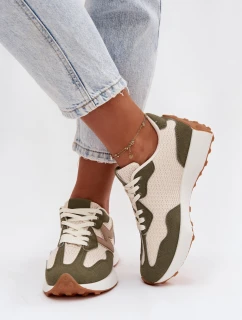 Dámské sportovní boty na platformě – zelené Janelora