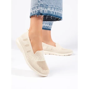 Komfortní hnědé  baleríny dámské bez podpatku