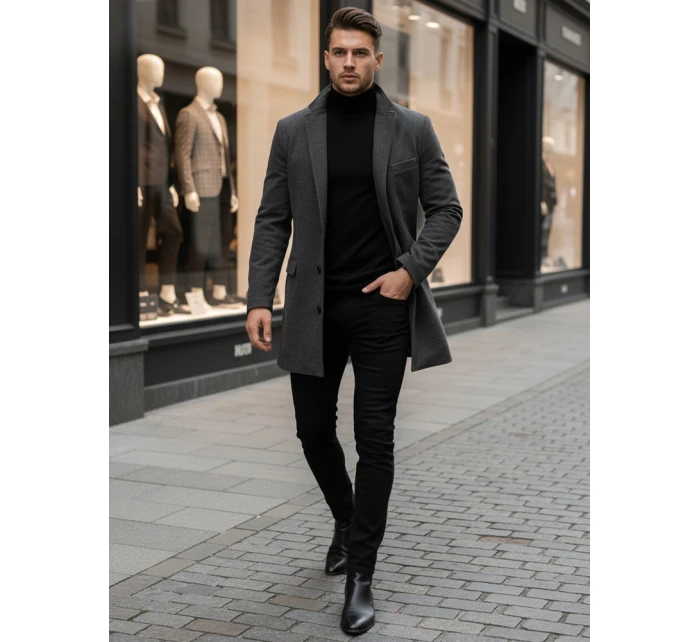 Pánský šedý kabát Dstreet model 21965564 - FashionStreet