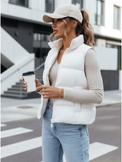 Dámská prošívaná vesta WILLOW bílá FashionStreet TY3798