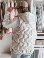 Dámská přechodná prošívaná vesta VESOLITA světle šedá FashionStreet TY4882