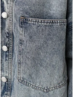 Kurtka damska oversize niebieska model 22014091 - FashionStreet Kurtka damska oversize niebieska model 22014091 - FashionStreet