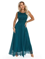 dlouhé maxi šaty s kulatým výstřihem – zelená model 22282676 - numoco basic dlouhé maxi šaty s kulatým výstřihem – zelená model 22282676 - numoco basic
