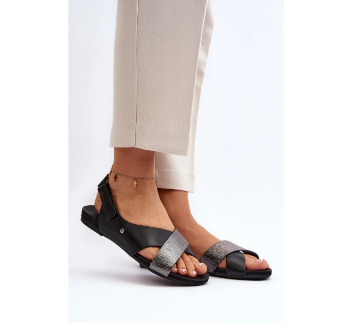 Kožené Sandály Na Suchý Černé model 21647961 - Zazoo