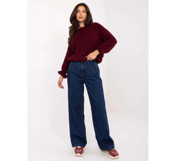 Spodnie model 21370644 ciemny niebieski - FPrice Spodnie model 21370644 ciemny niebieski - FPrice