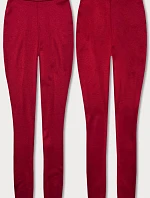 Červené bavlněné dámské legíny (YW1001-5) - FPrice