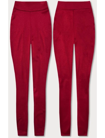 Červené bavlněné dámské legíny model 22002833 - FPrice Červené bavlněné dámské legíny model 22002833 - FPrice