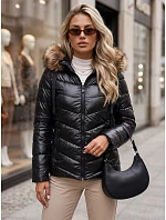 Dámská prošívaná zimní bunda s kapucí černá Dstreet model 21970294 - FashionStreet Dámská prošívaná zimní bunda s kapucí černá Dstreet model 21970294 - FashionStreet