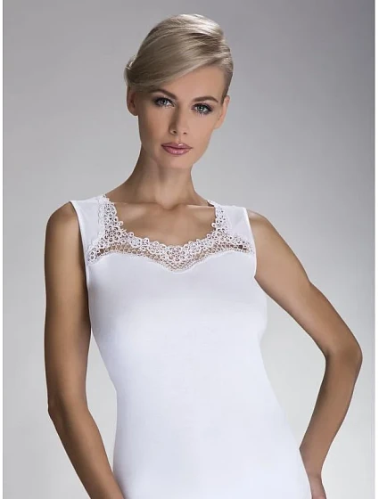 Dámská košilka model 16122479 Plus bílá 2XL3XL - Eldar