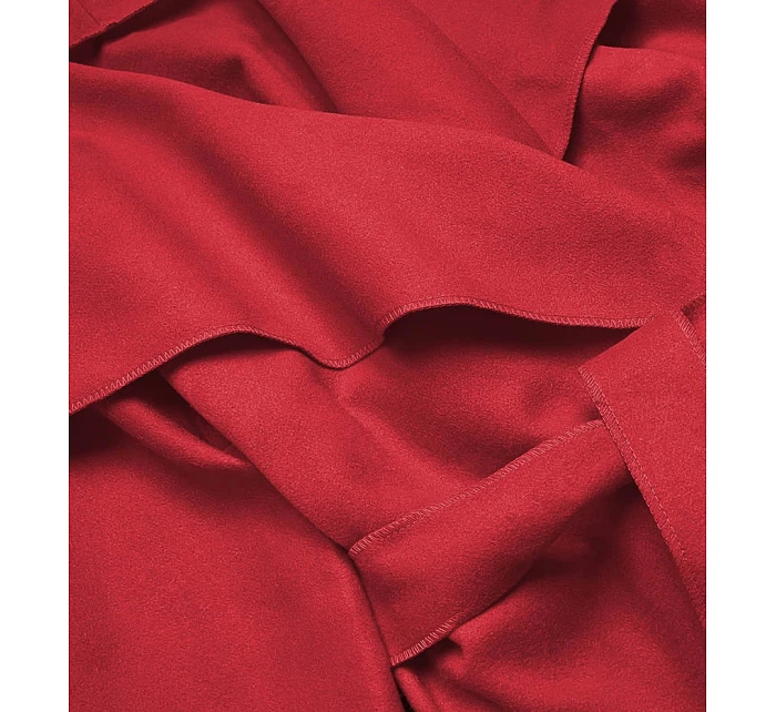 Dámský minimalistický kabát červený (747ART)