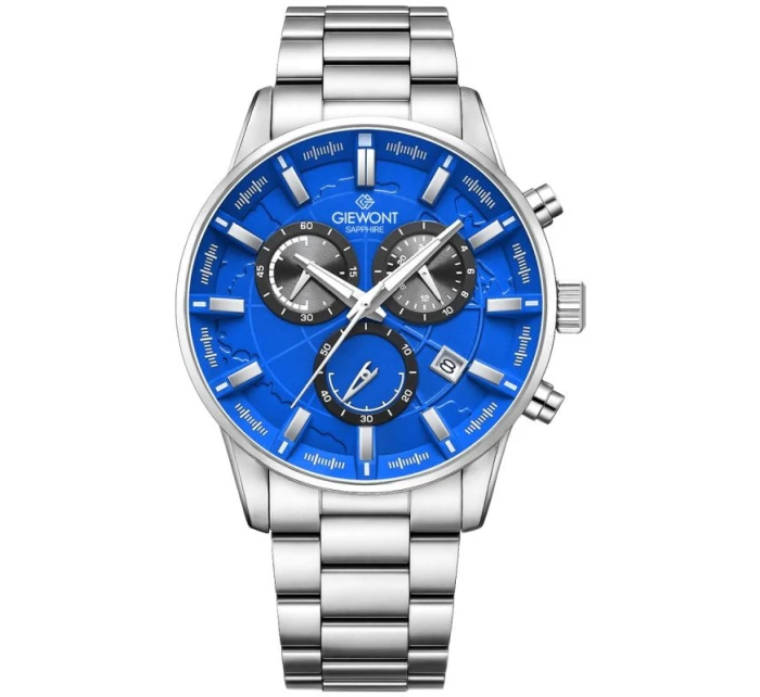 Pánské hodinky Giewont Chronograph Sapphire Silver Blue GW4580-B3 Pánské hodinky Giewont Chronograph Sapphire Silver Blue GW4580-B3