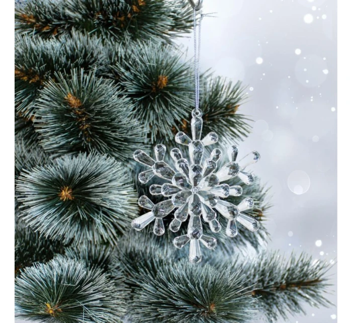 Závěsná dekorace sněhové vločky 12x12 CM MODEL 4 Závěsná dekorace sněhové vločky 12x12 CM MODEL 4