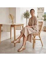 Dámské zlaté ažurové sandály Filippo DS7889 Dámské zlaté ažurové sandály Filippo DS7889
