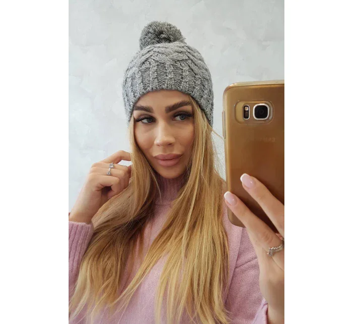 Fleecová čepice Waleria K307 tmavě šedá