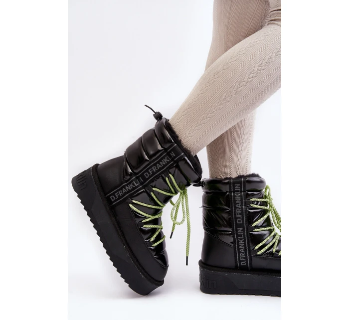 Dámské sněhové boty s podrážkou  černé model 21639286 - D.Franklin