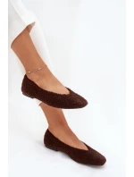 Dámské Baleríny S Kožíškem  Čokoládové model 21704599 - Boto